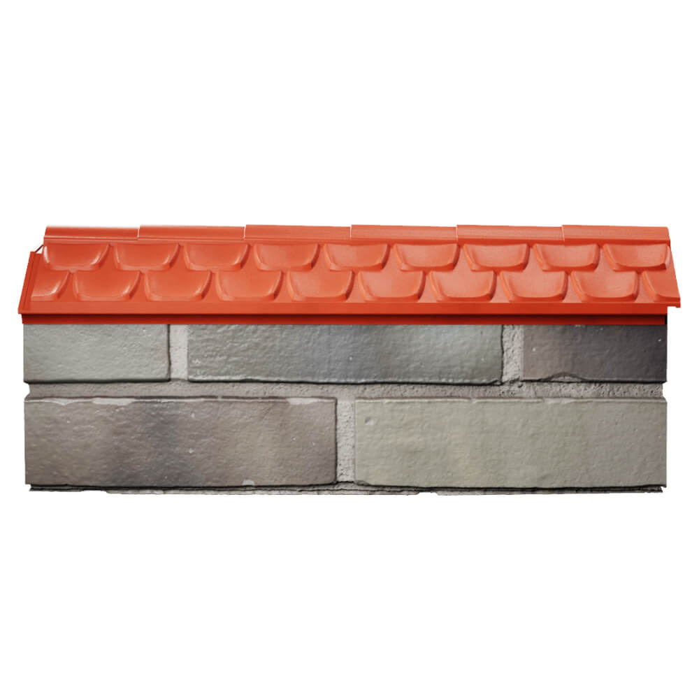 Парапет Zking Эльбрус Красный с посадкой на 0.5 кирпича (130мм) в Сургуте фото