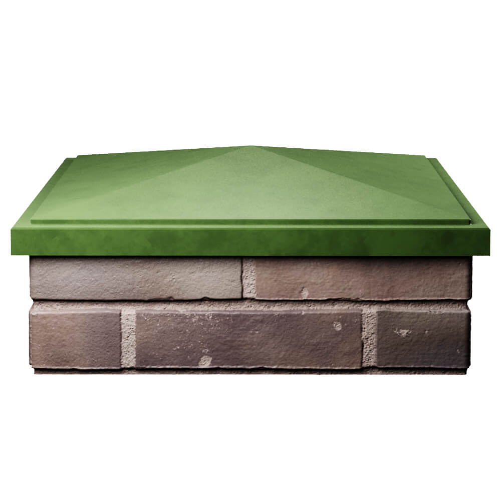 Колпак Zking БонаМоно Зеленый на столб 2х2 кирпича (515х515, 530х530мм) Сургут фото