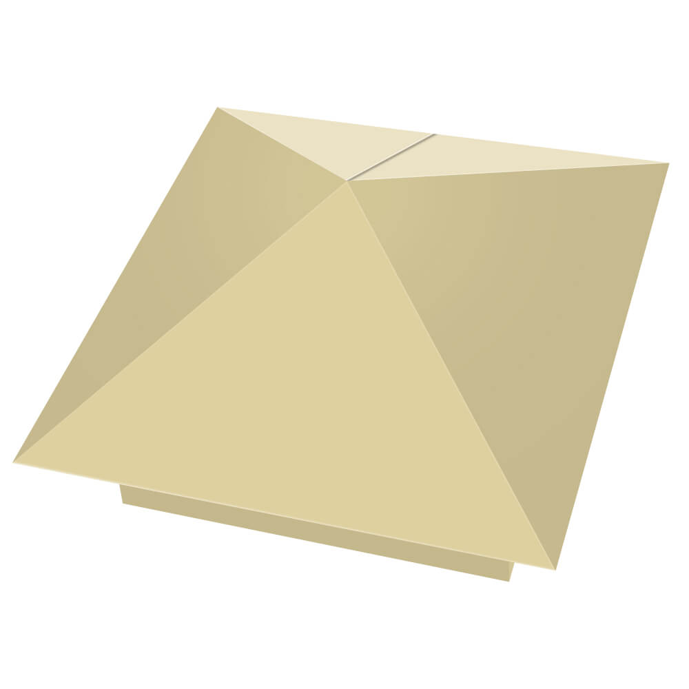 Колпак металлический 400х400мм RAL1014 Бежевый заборный Сургут фото