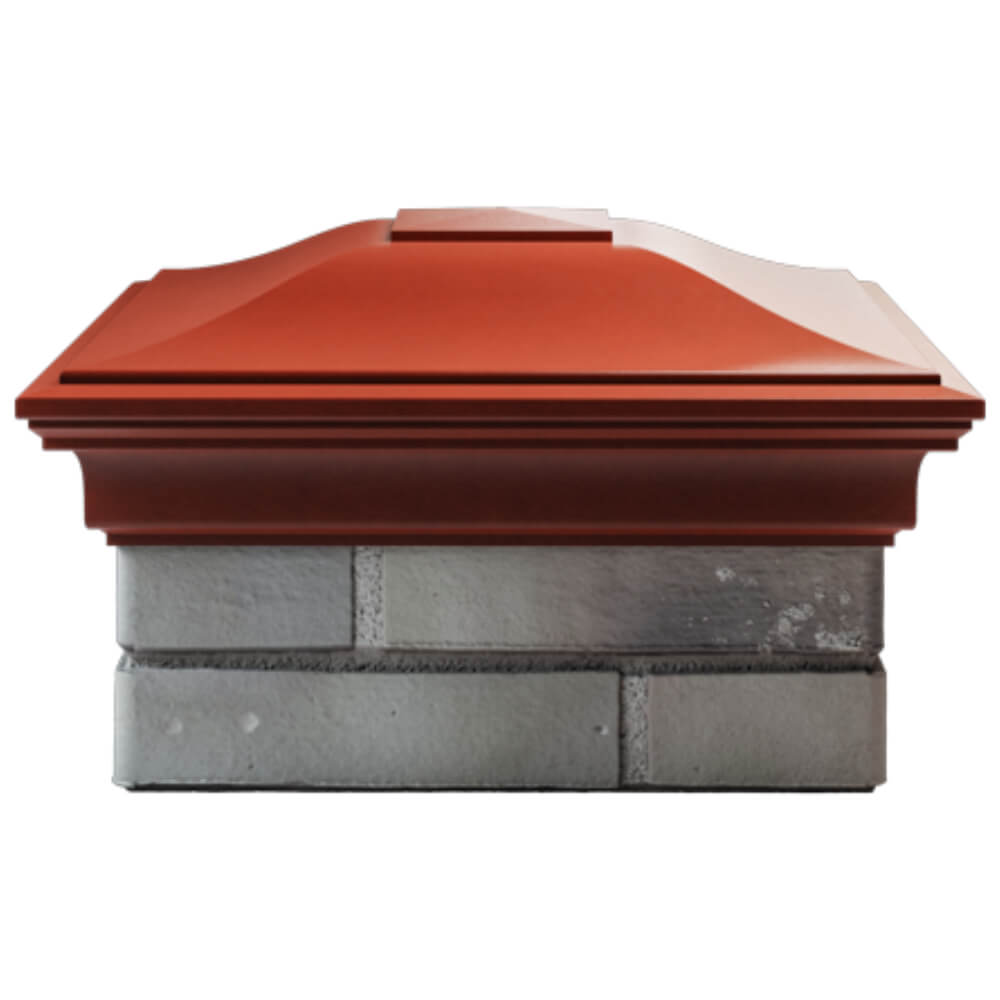 Колпак Zking Монблан Красный на столб 1.5х1.5 кирпича (385х385мм) Сургут фото