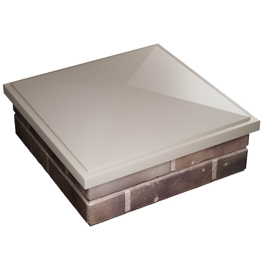 Колпак Zking БонаМоно Бежевый на столб 2х2 кирпича (515х515, 530х530мм) в Сургуте фото