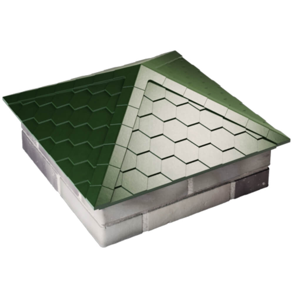 Колпак Zking Эверест Зеленый на столб 2х2 кирпича (535х535мм) Сургут фото