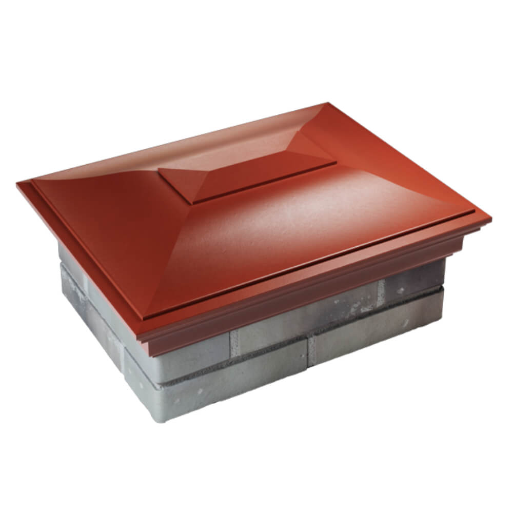 Колпак Zking Монблан Красный на столб 2х1.5 кирпича (515х385мм) Сургут фото