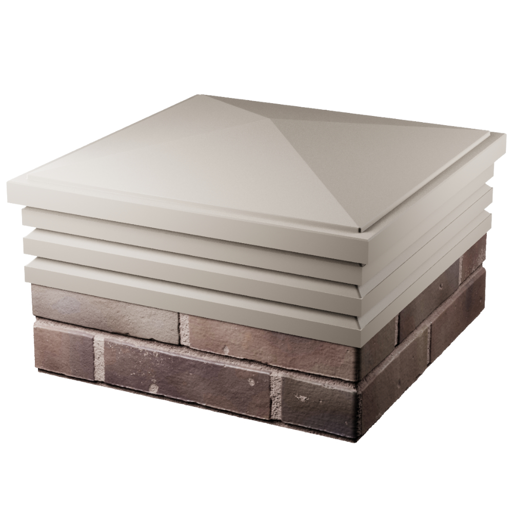 Колпак Zking Бона ХайТек Бежевый на столб 2х2 кирпича (513х513мм) в Сургуте фото