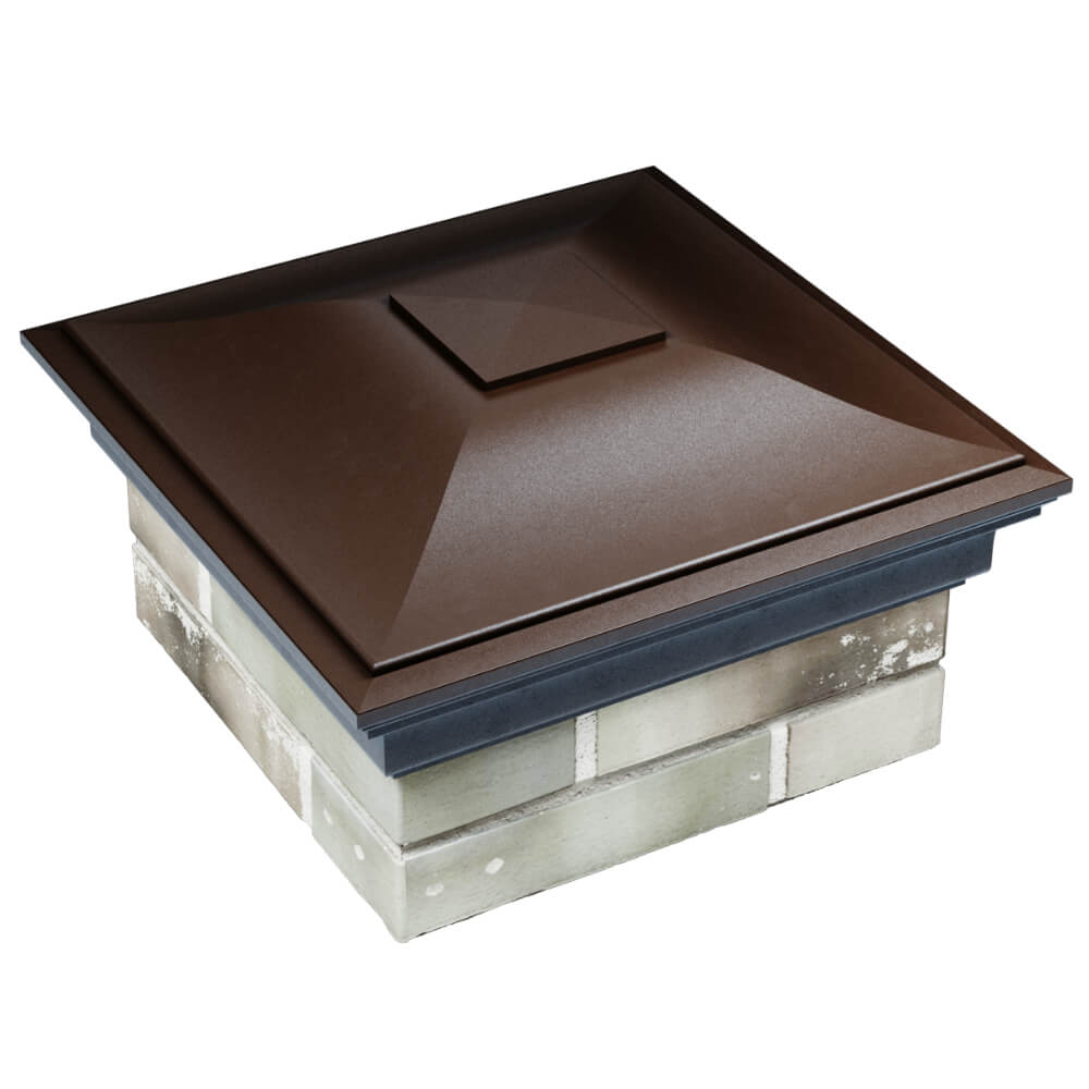 Колпак Zking Монблан Коричневый на столб 1.5х1.5 кирпича (385х385мм) в Сургуте фото