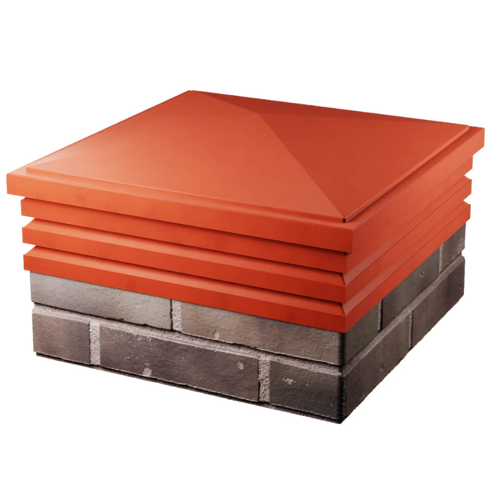 Колпак Zking Бона ХайТек Красный на столб 2х2 кирпича (513х513мм) в Сургуте фото