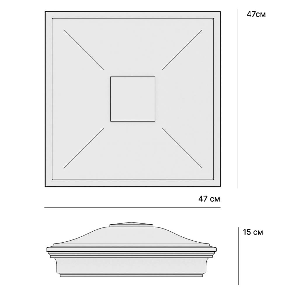 Колпак Zking Монблан Коричневый на столб 1.5х1.5 кирпича (385х385мм) в Сургуте фото