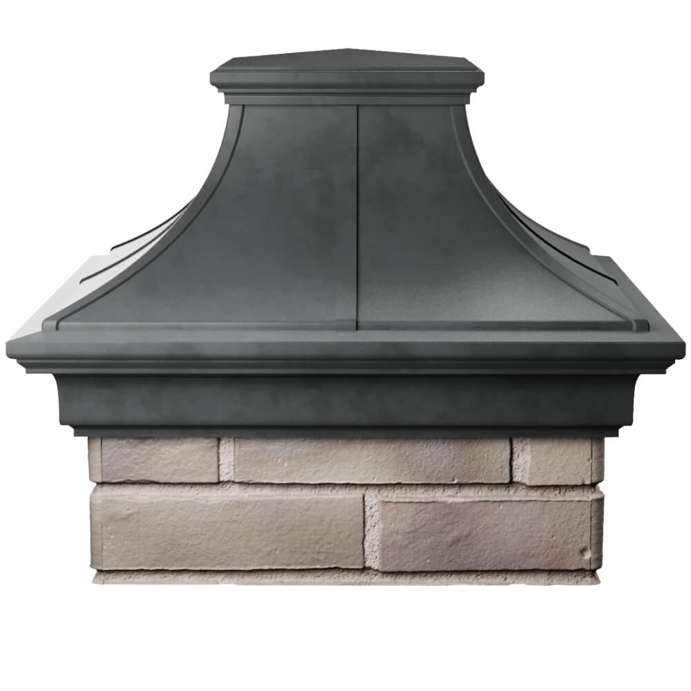 Колпак Zking Монблан Премиум Серый на столб 1.5х1.5 кирпича (385х385мм) Сургут фото