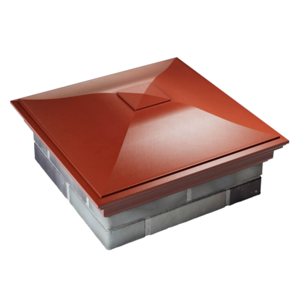 Колпак Zking Монблан Красный на столб 2х2 кирпича (515х515мм) Сургут фото