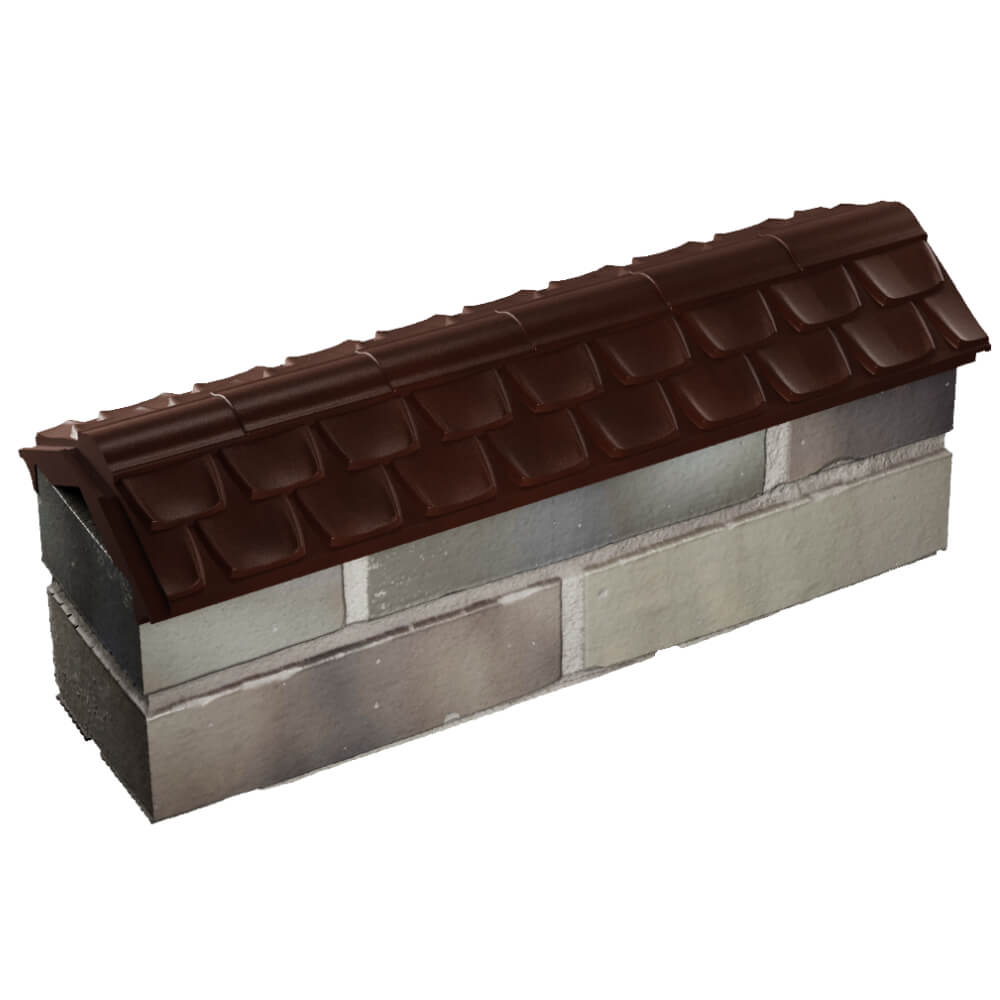 Парапет Zking Эльбрус Коричневый с посадкой на 0.5 кирпича (130мм) в Сургуте фото