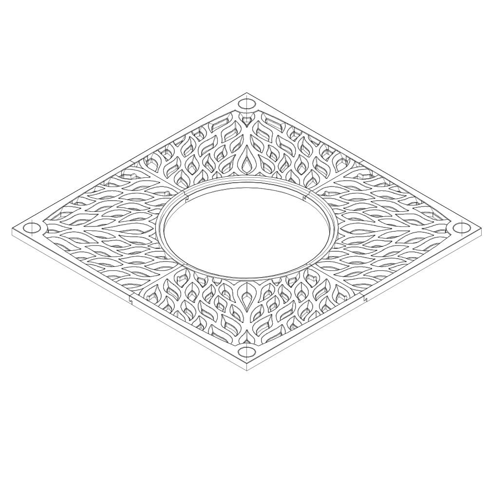 Приствольная решетка для дерева ZKING CRUST 2х2м Черная в Сургуте фото