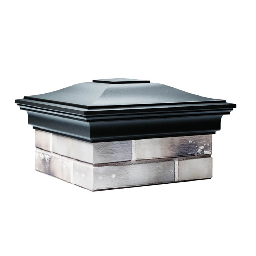 Колпак Zking Монблан Черный на столб 1.5х1.5 еврокирпича 0.7НФ (355х355мм) в Сургуте фото