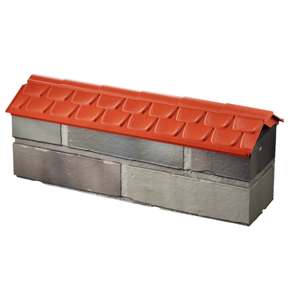 Парапет Zking Эльбрус Красный с посадкой на 0.5 кирпича (130мм) в Сургуте фото