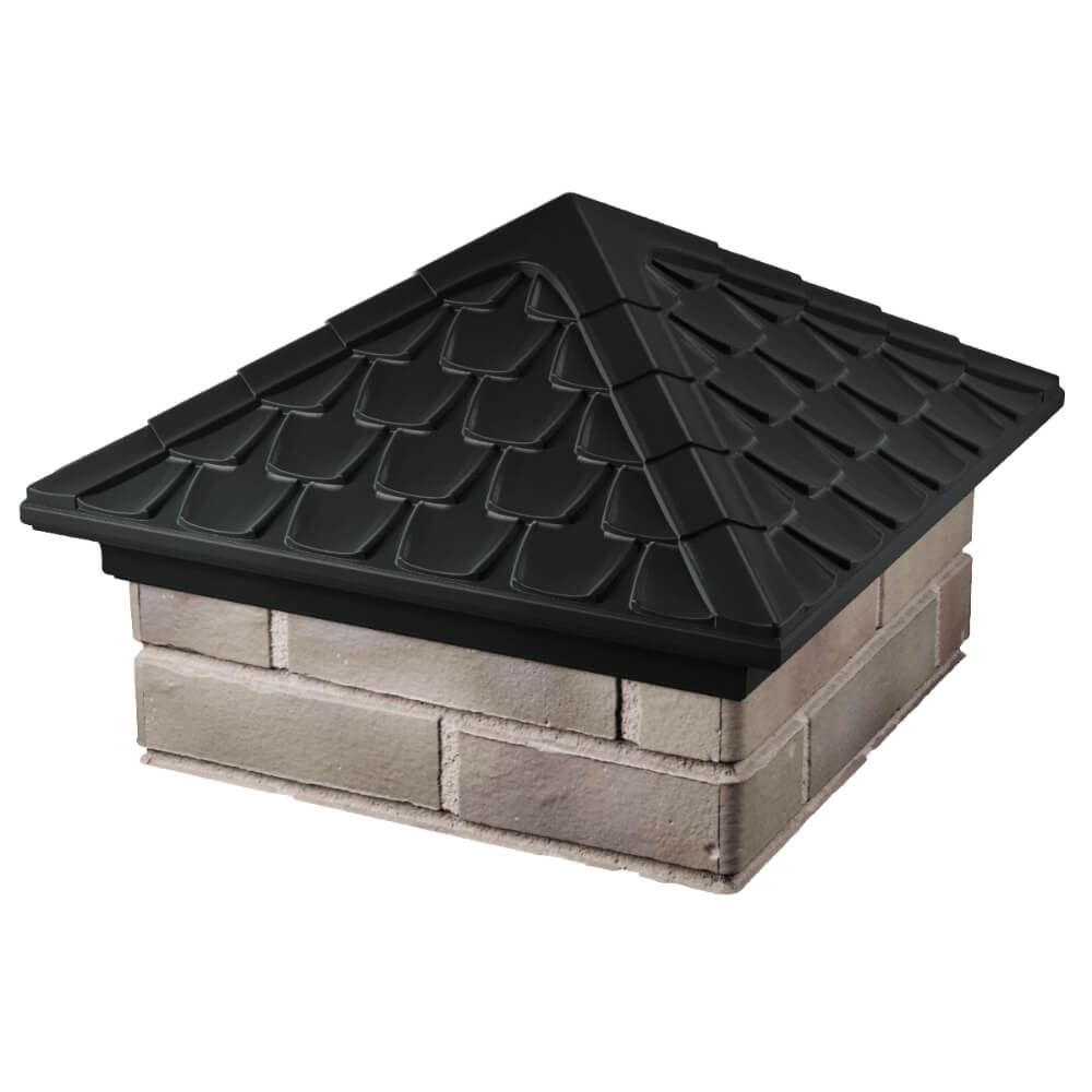 Колпак Zking Эльбрус Черный на столб 1.5х1.5 кирпича (385х385мм) в Сургуте фото