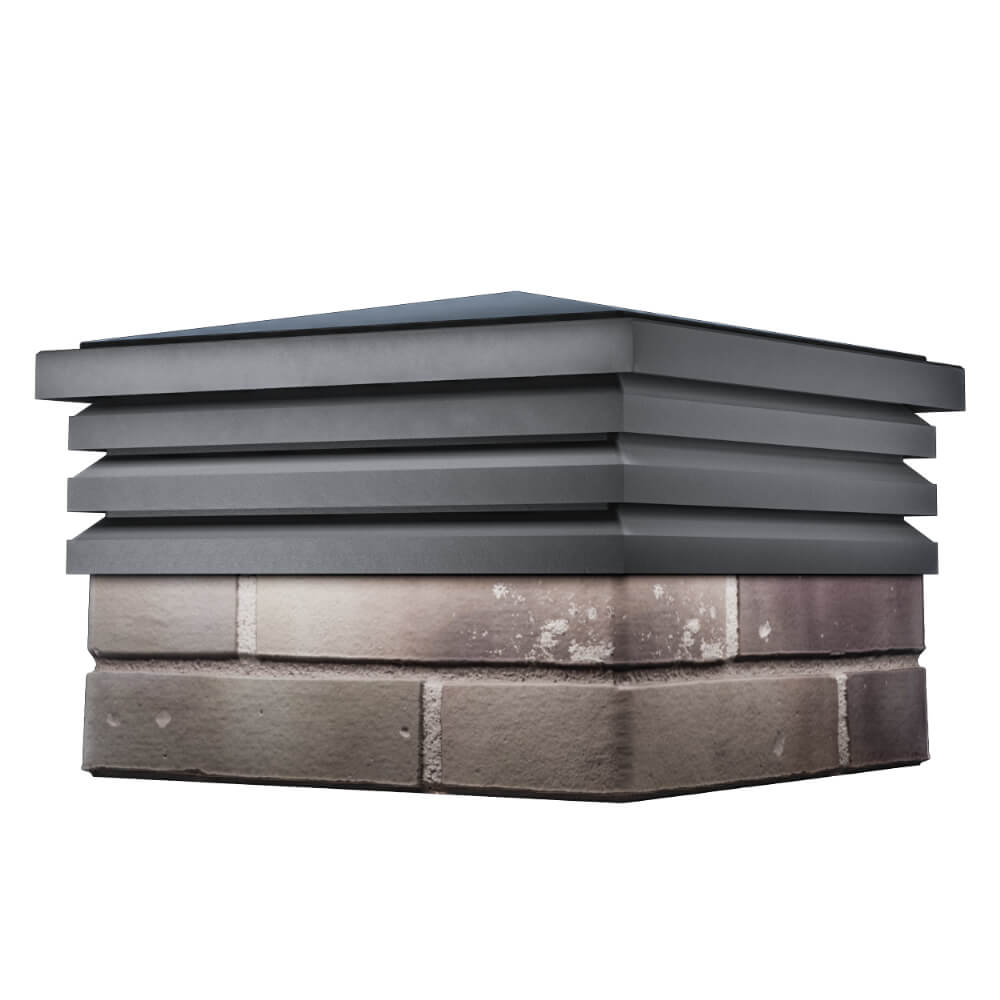 Колпак Zking Бона ХайТек Серый на столб 1.5х1.5 кирпича (385х385мм) в Сургуте фото