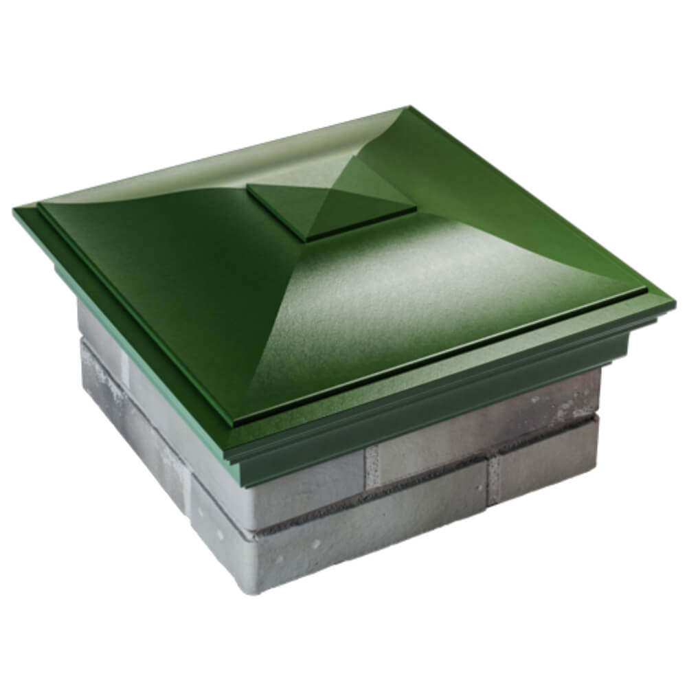 Колпак Zking Монблан Зеленый на столб 1.5х1.5 кирпича (385х385мм) в Сургуте фото