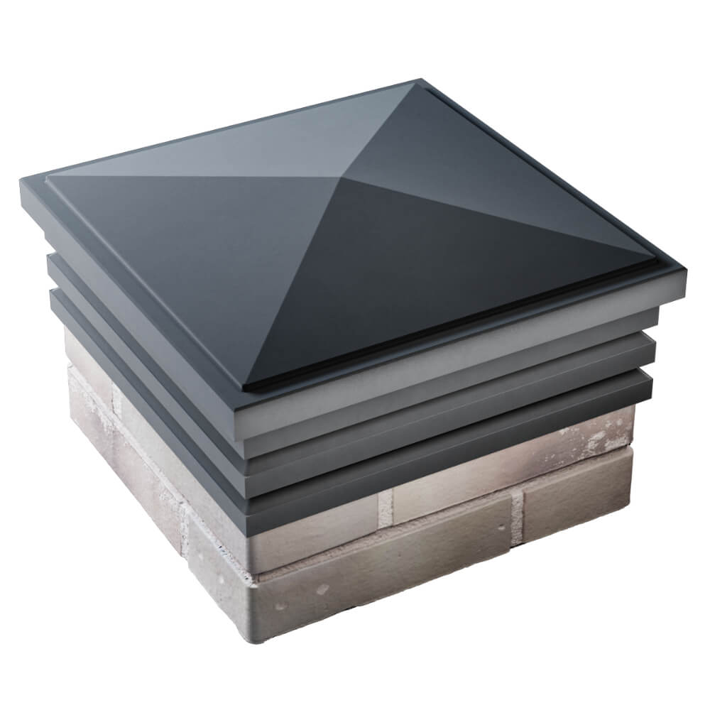 Колпак Zking Бона ХайТек Серый на столб 1.5х1.5 кирпича (385х385мм) в Сургуте фото