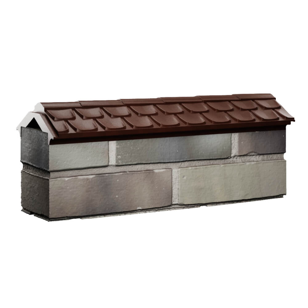 Парапет Zking Эльбрус Коричневый с посадкой на 0.5 кирпича (130мм) Сургут фото