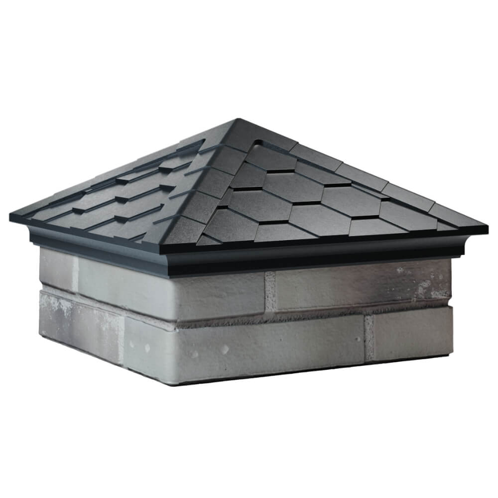 Колпак Zking Эверест Черный на столб 1.5х1.5 кирпича (390х390мм) в Сургуте фото