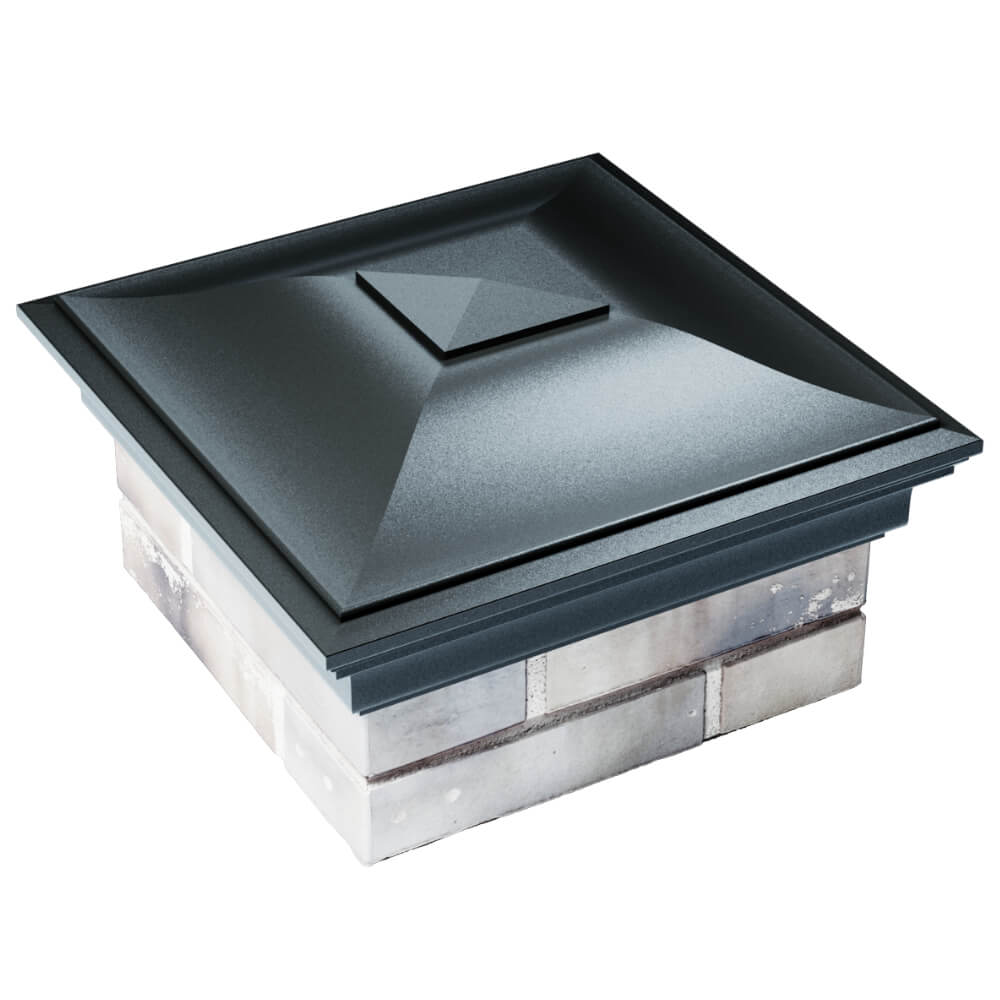 Колпак Zking Монблан Черный на столб 1.5х1.5 кирпича (385х385мм) в Сургуте фото