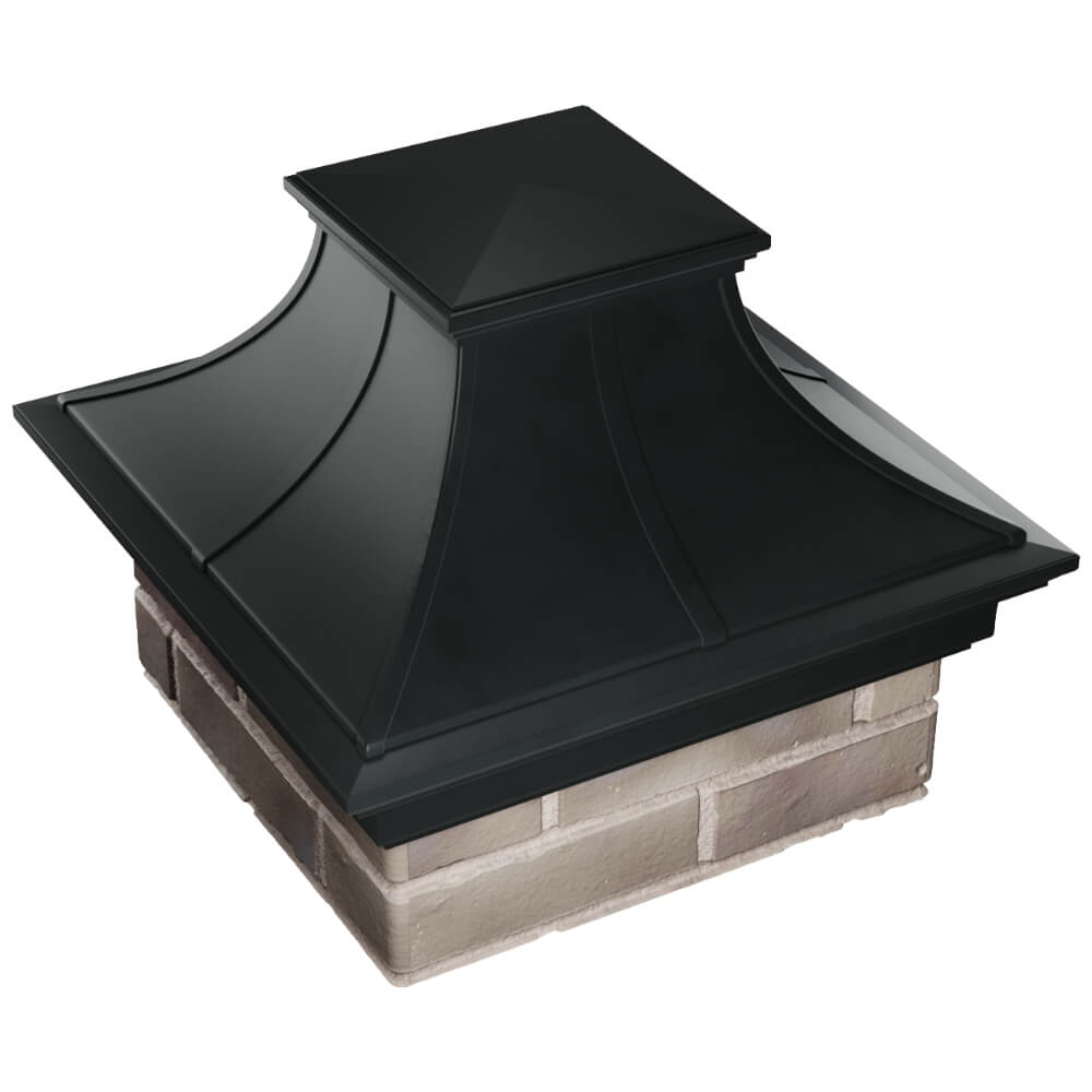 Колпак Zking Монблан Премиум Черный на столб 1.5х1.5 кирпича (385х385мм) в Сургуте фото