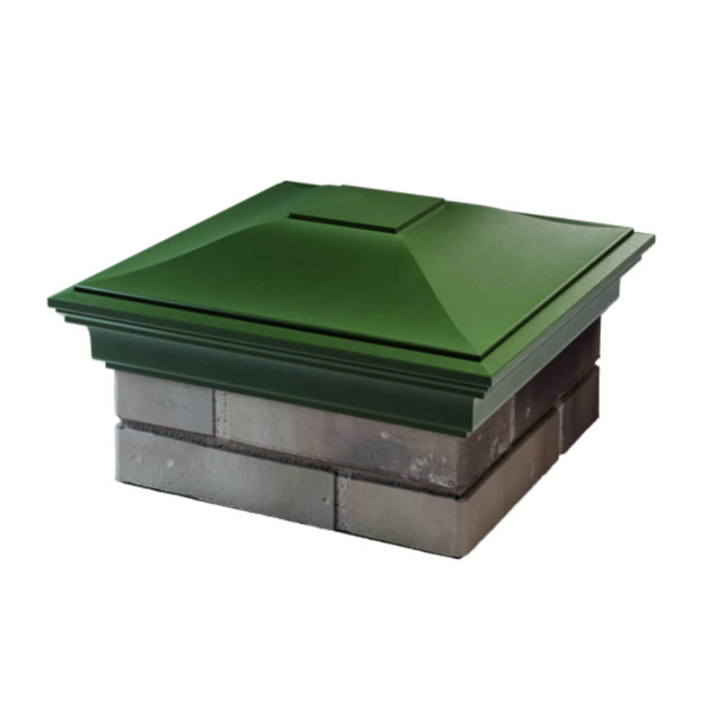 Колпак Zking Монблан Зеленый на столб 1.5х1.5 еврокирпича 0.7НФ (355х355мм) в Сургуте фото