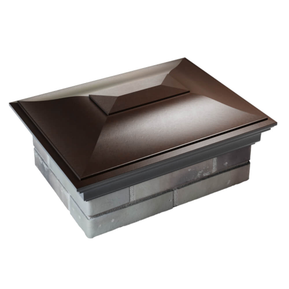 Колпак Zking Монблан Коричневый на столб 2х1.5 кирпича (515х385мм) Сургут фото