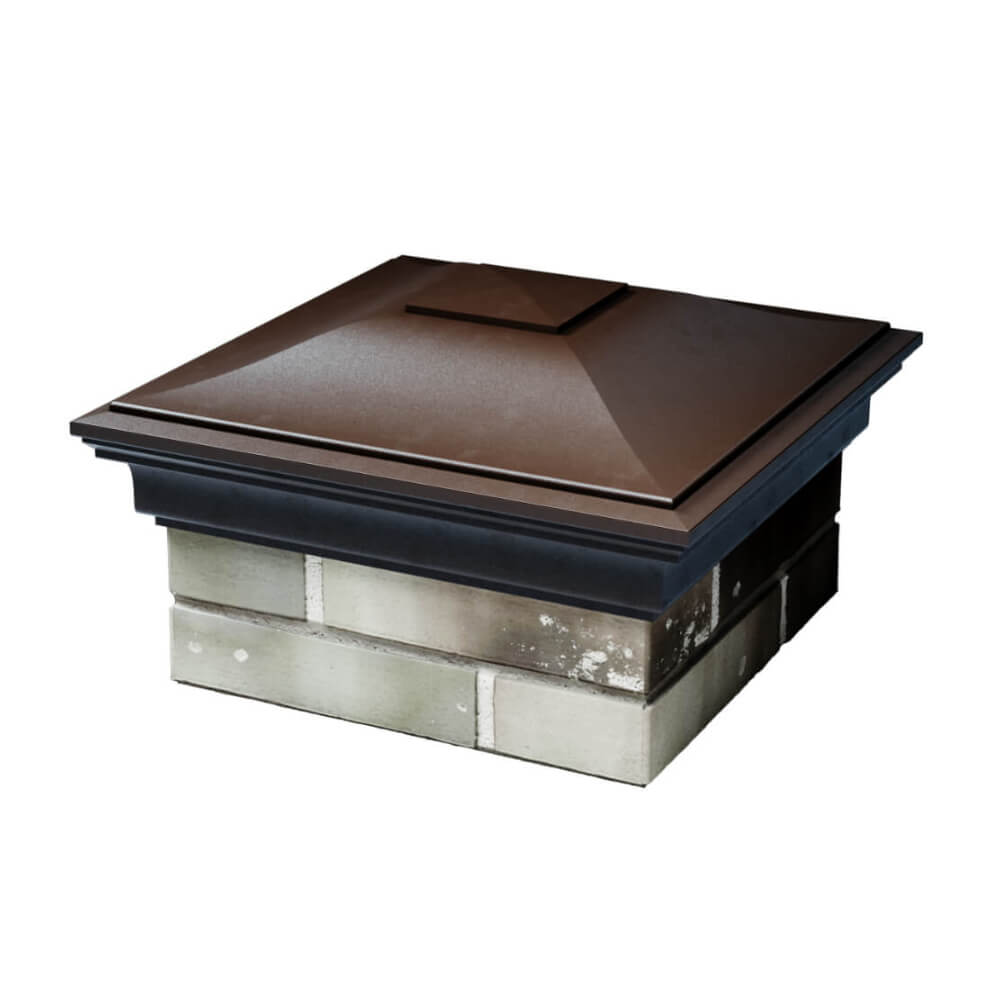 Колпак Zking Монблан Коричневый на столб 1.5х1.5 еврокирпича 0.7НФ (355х355мм) в Сургуте фото