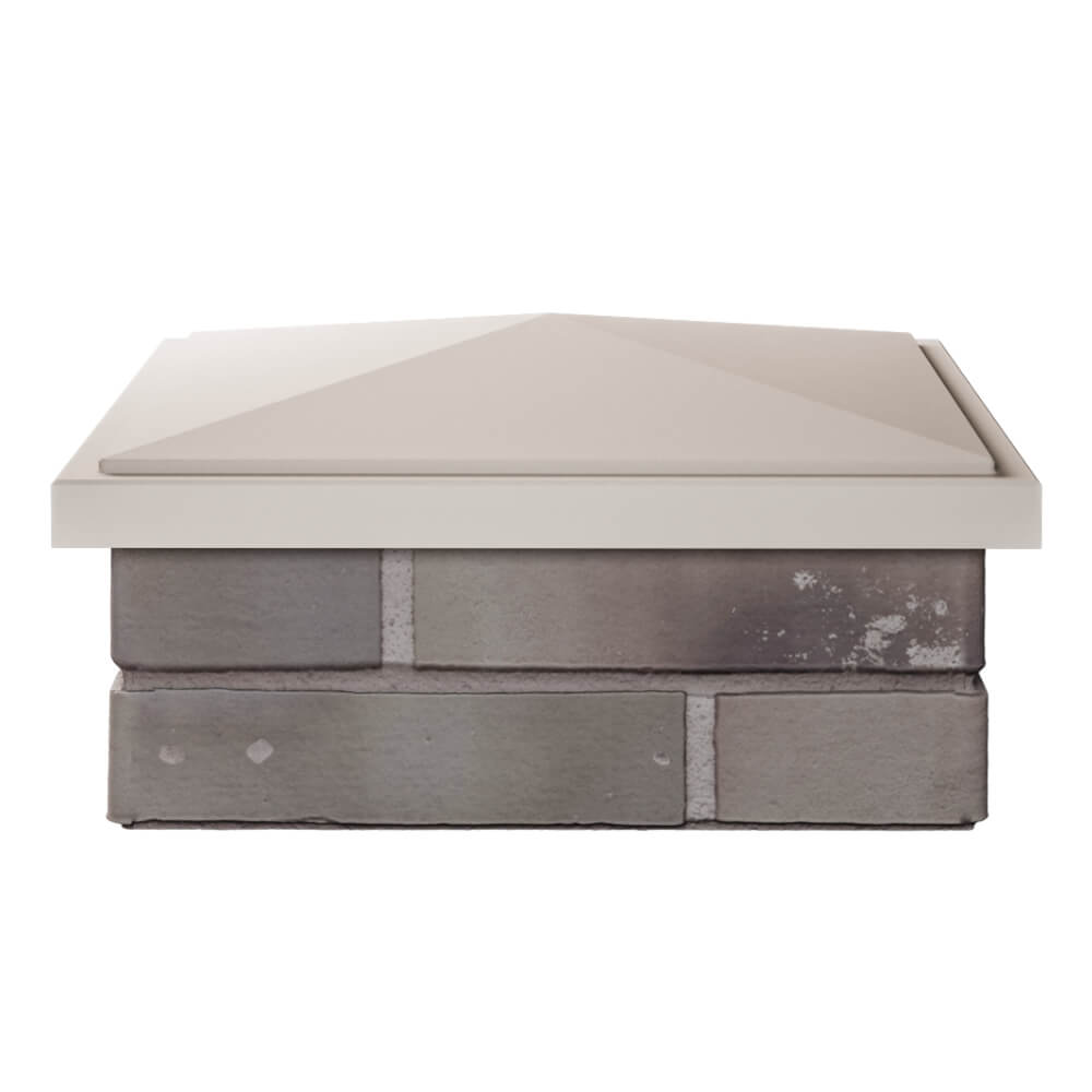 Колпак Zking БонаМоно Бежевый на столб 1.5х1.5 кирпича (385х385, 400х400мм) Сургут фото