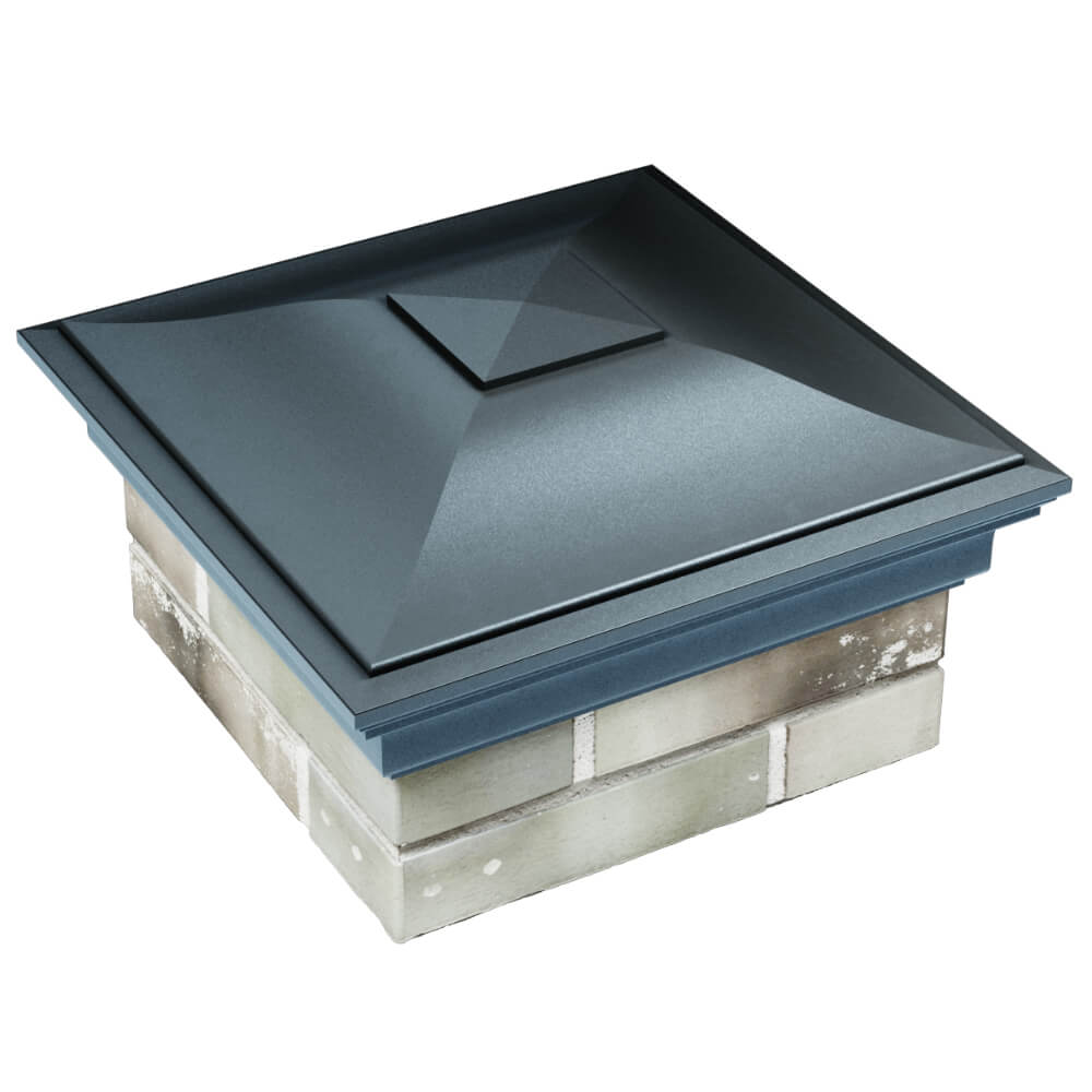 Колпак Zking Монблан Серый на столб 1.5х1.5 кирпича (385х385мм) в Сургуте фото