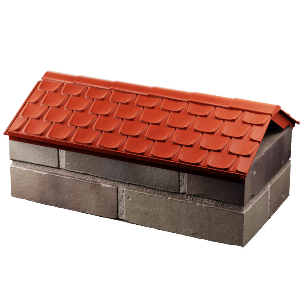 Парапет Zking Эльбрус Красный с посадкой на 1 кирпич (255мм) в Сургуте фото