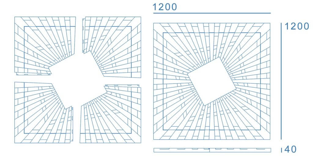 Приствольная решетка для дерева ZKING ATMOSPHERE 1.2х1.2м Красная в Сургуте фото