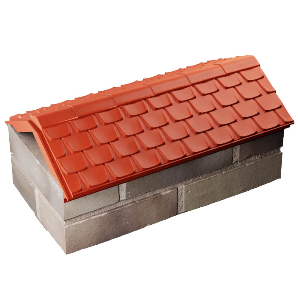 Парапет Zking Эльбрус Красный с посадкой на 1 кирпич (255мм) в Сургуте фото