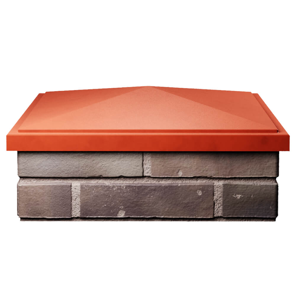 Колпак Zking БонаМоно Красный на столб 2х2 кирпича (515х515, 530х530мм) Сургут фото