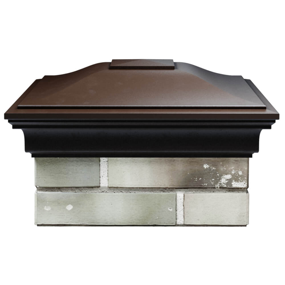 Колпак Zking Монблан Коричневый на столб 1.5х1.5 кирпича (385х385мм) Сургут фото