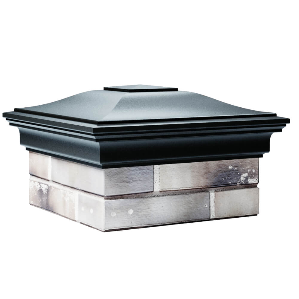 Колпак Zking Монблан Черный на столб 1.5х1.5 кирпича (385х385мм) в Сургуте фото