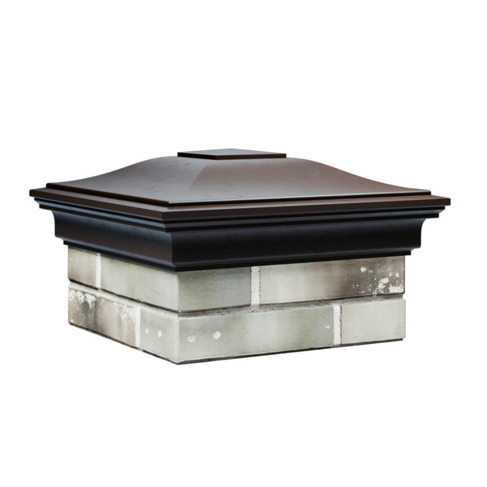 Колпак Zking Монблан Коричневый на столб 1.5х1.5 еврокирпича 0.7НФ (355х355мм) в Сургуте фото