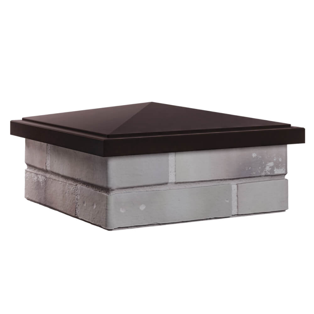 Колпак Zking БонаМоно Коричневый на столб 1.5х1.5 кирпича (385х385, 400х400мм) в Сургуте фото