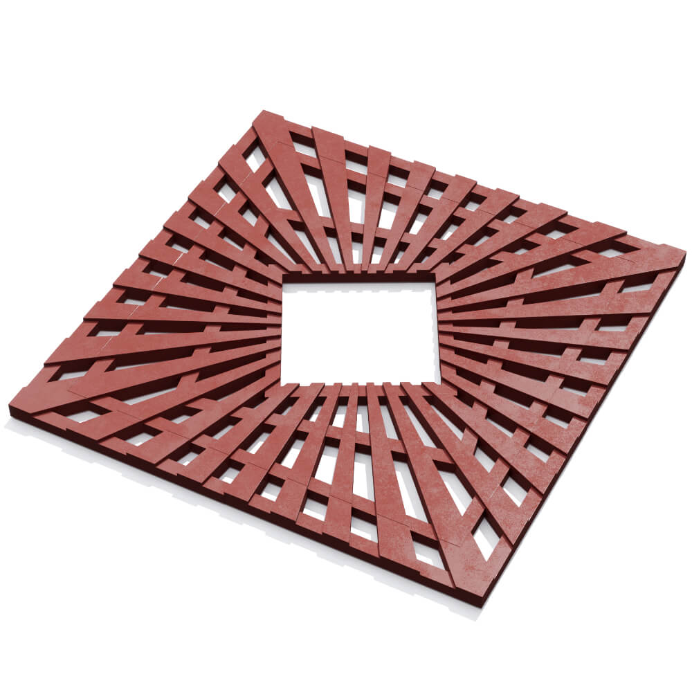 Приствольная решетка для дерева ZKING ATMOSPHERE 1.2х1.2м Красная в Сургуте фото