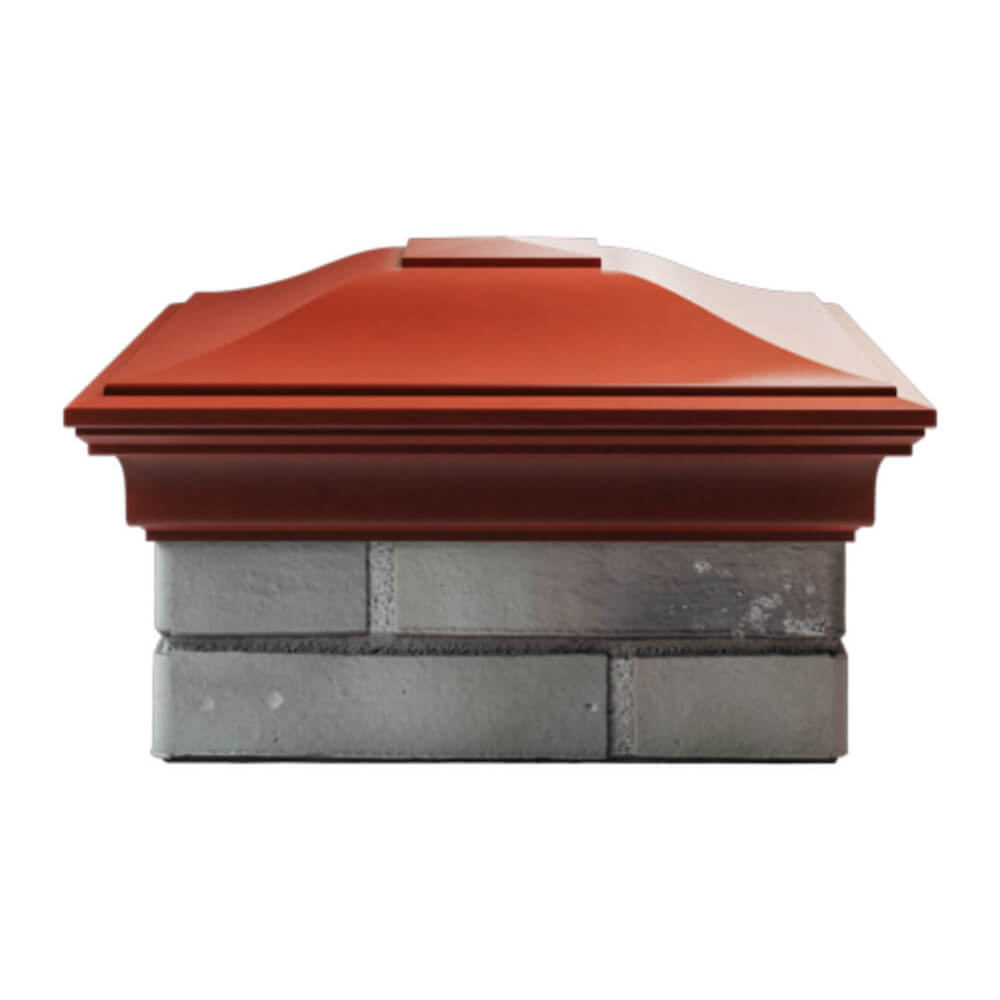 Колпак Zking Монблан Красный на столб 1.5х1.5 еврокирпича 0.7НФ (355х355мм) Сургут фото
