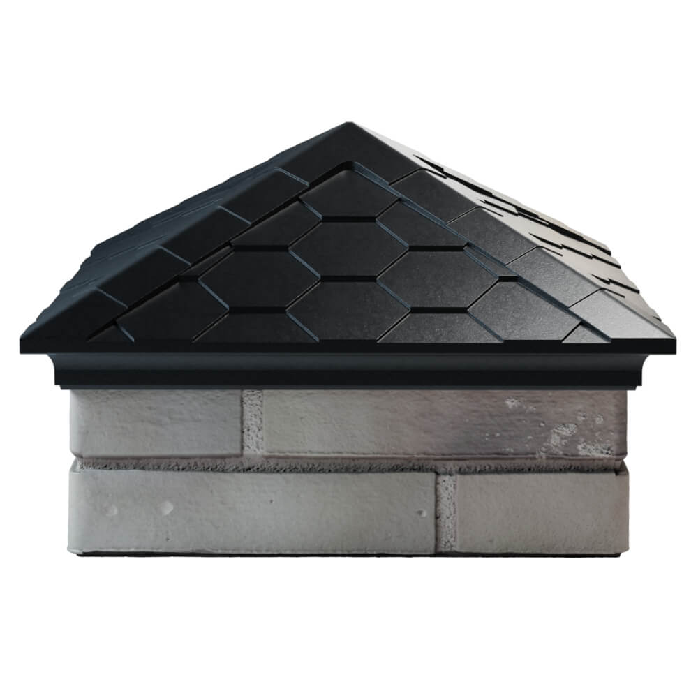 Колпак Zking Эверест Черный на столб 1.5х1.5 кирпича (390х390мм) Сургут фото