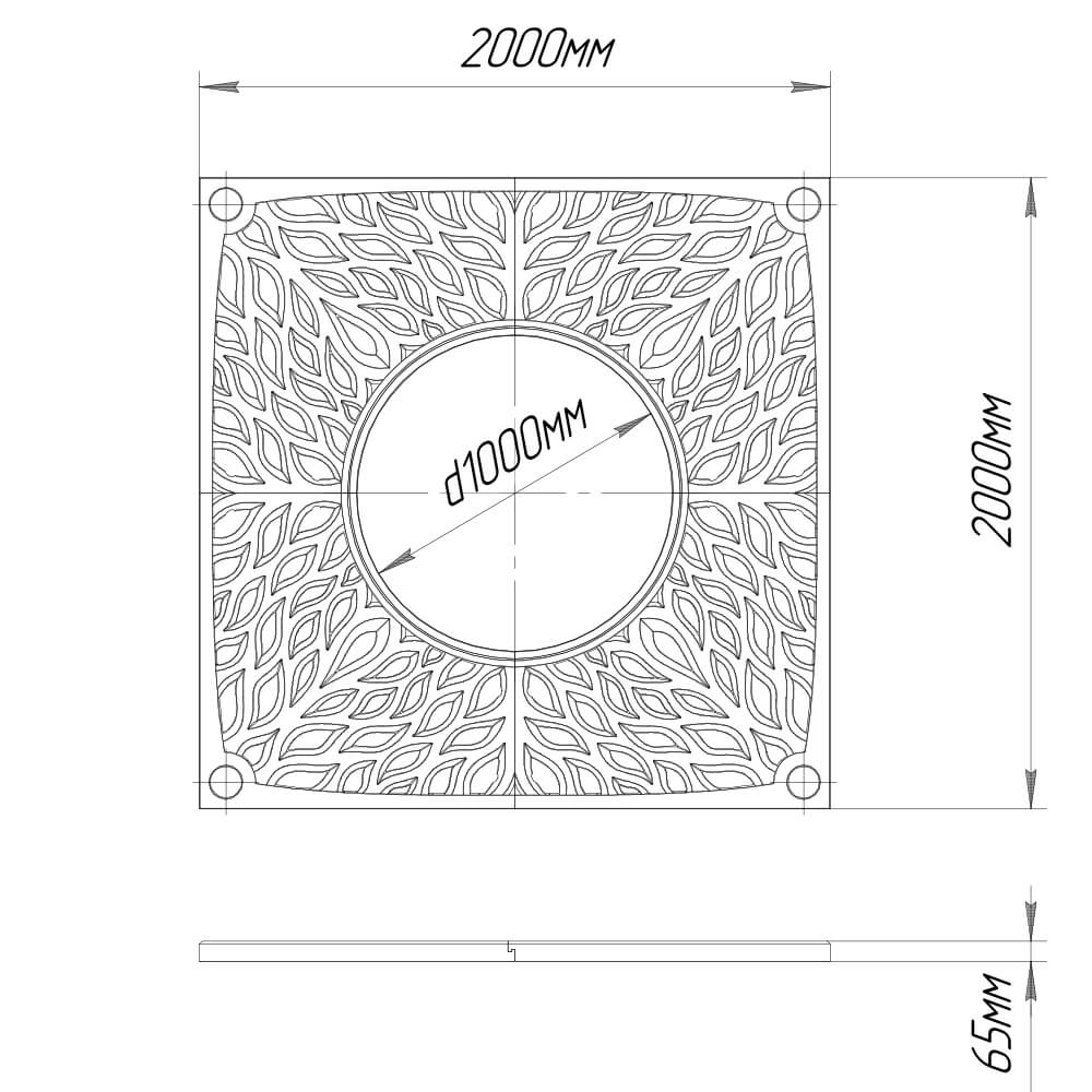 Приствольная решетка для дерева ZKING CRUST 2х2м Черная в Сургуте фото