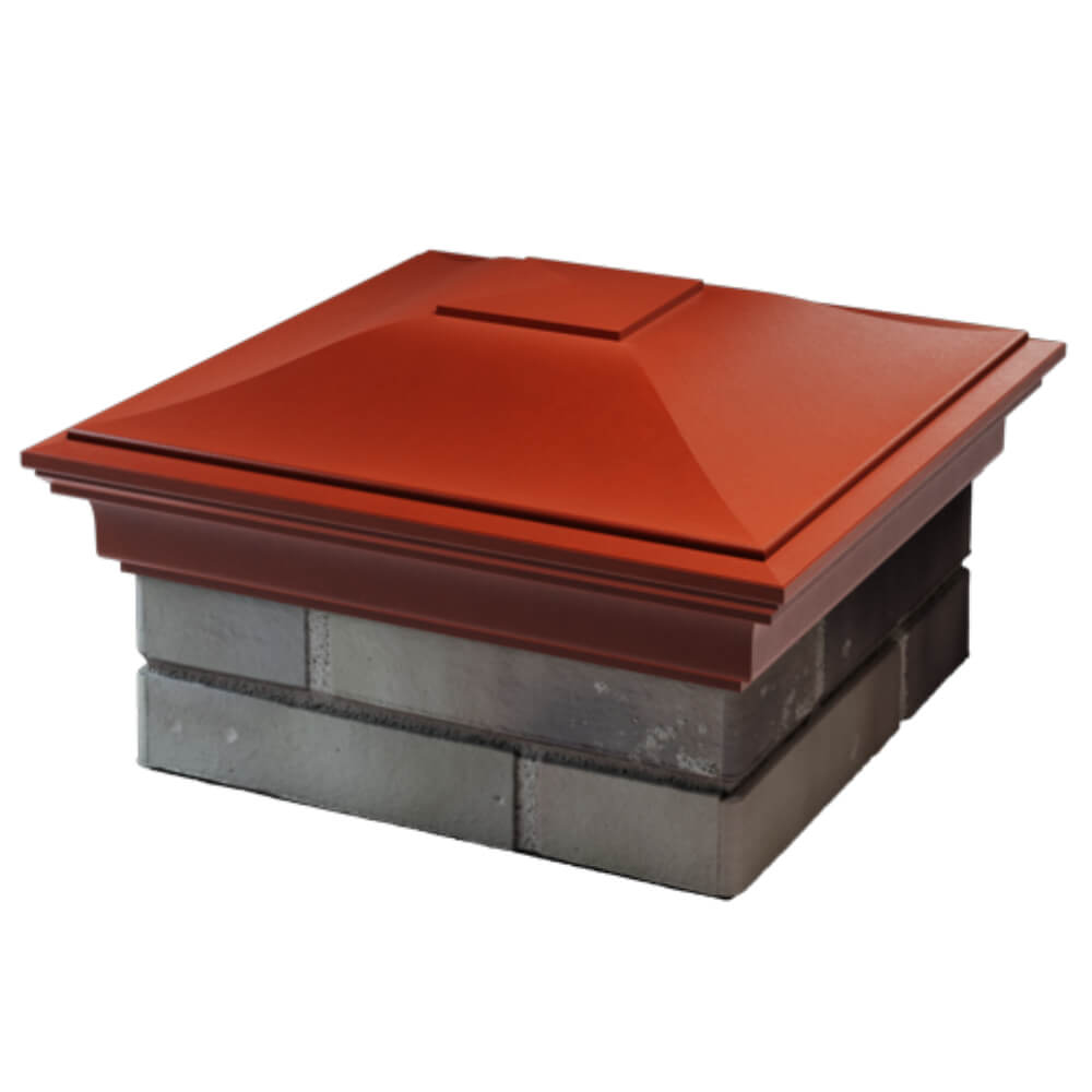 Колпак Zking Монблан Красный на столб 1.5х1.5 кирпича (385х385мм) в Сургуте фото