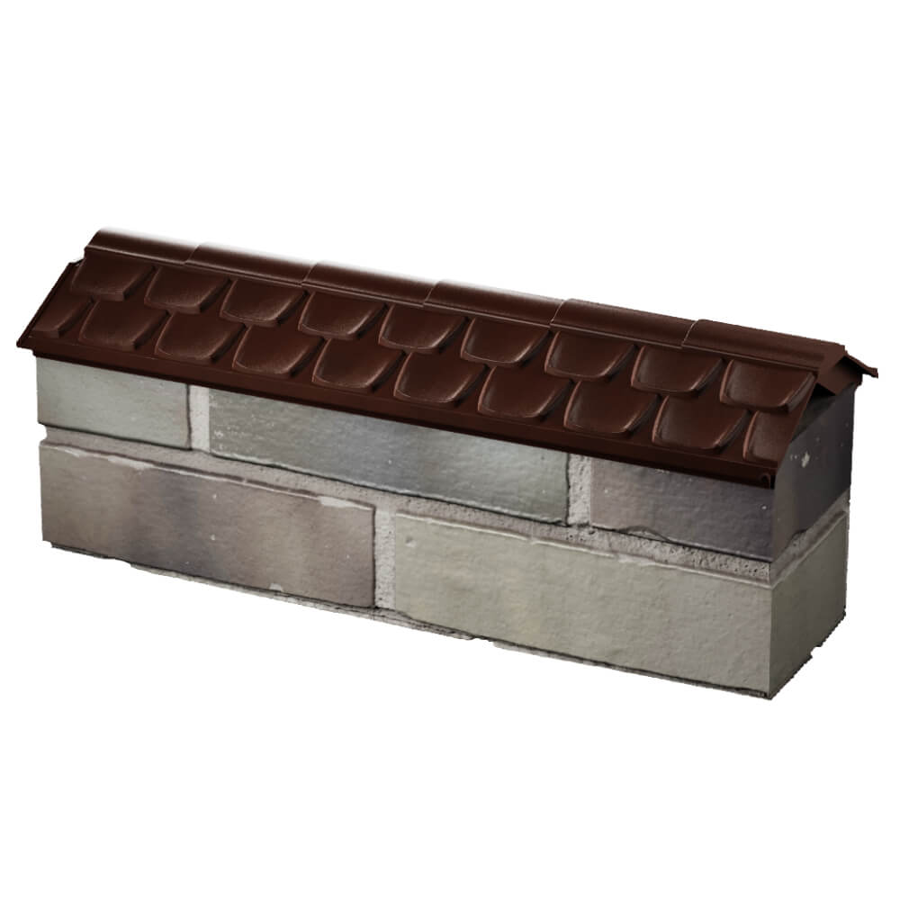 Парапет Zking Эльбрус Коричневый с посадкой на 0.5 кирпича (130мм) в Сургуте фото