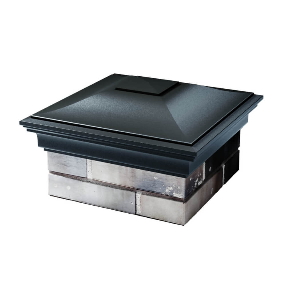 Колпак Zking Монблан Черный на столб 1.5х1.5 еврокирпича 0.7НФ (355х355мм) в Сургуте фото