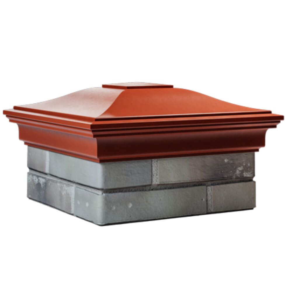 Колпак Zking Монблан Красный на столб 1.5х1.5 кирпича (385х385мм) в Сургуте фото