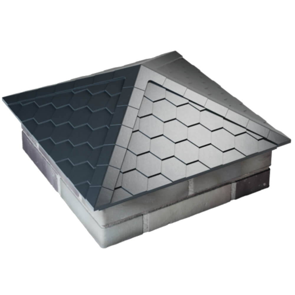 Колпак Zking Эверест Серый на столб 2х2 кирпича (535х535мм) Сургут фото