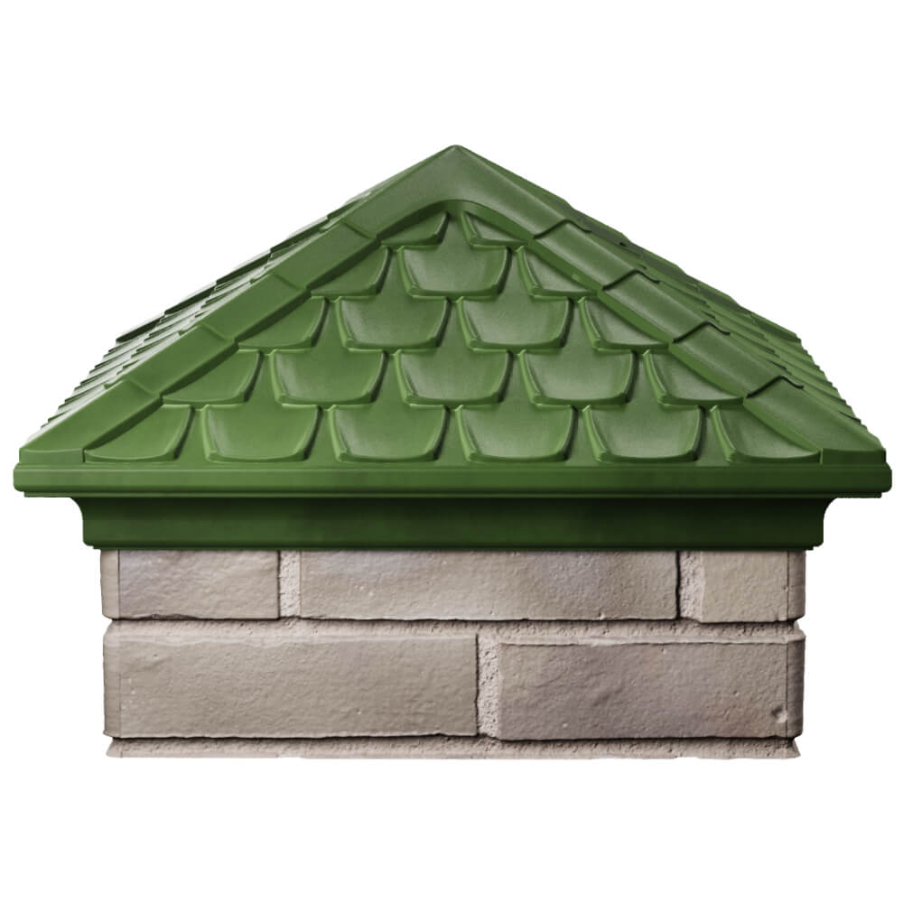 Колпак Zking Эльбрус Зеленый на столб 1.5х1.5 кирпича (385х385мм) Сургут фото