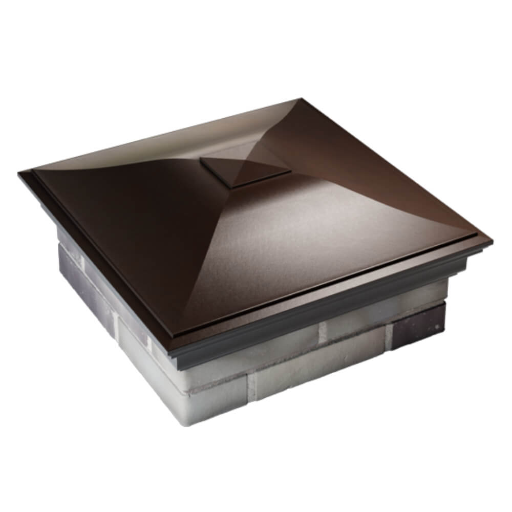 Колпак Zking Монблан Коричневый на столб 2х2 кирпича (515х515мм) Сургут фото