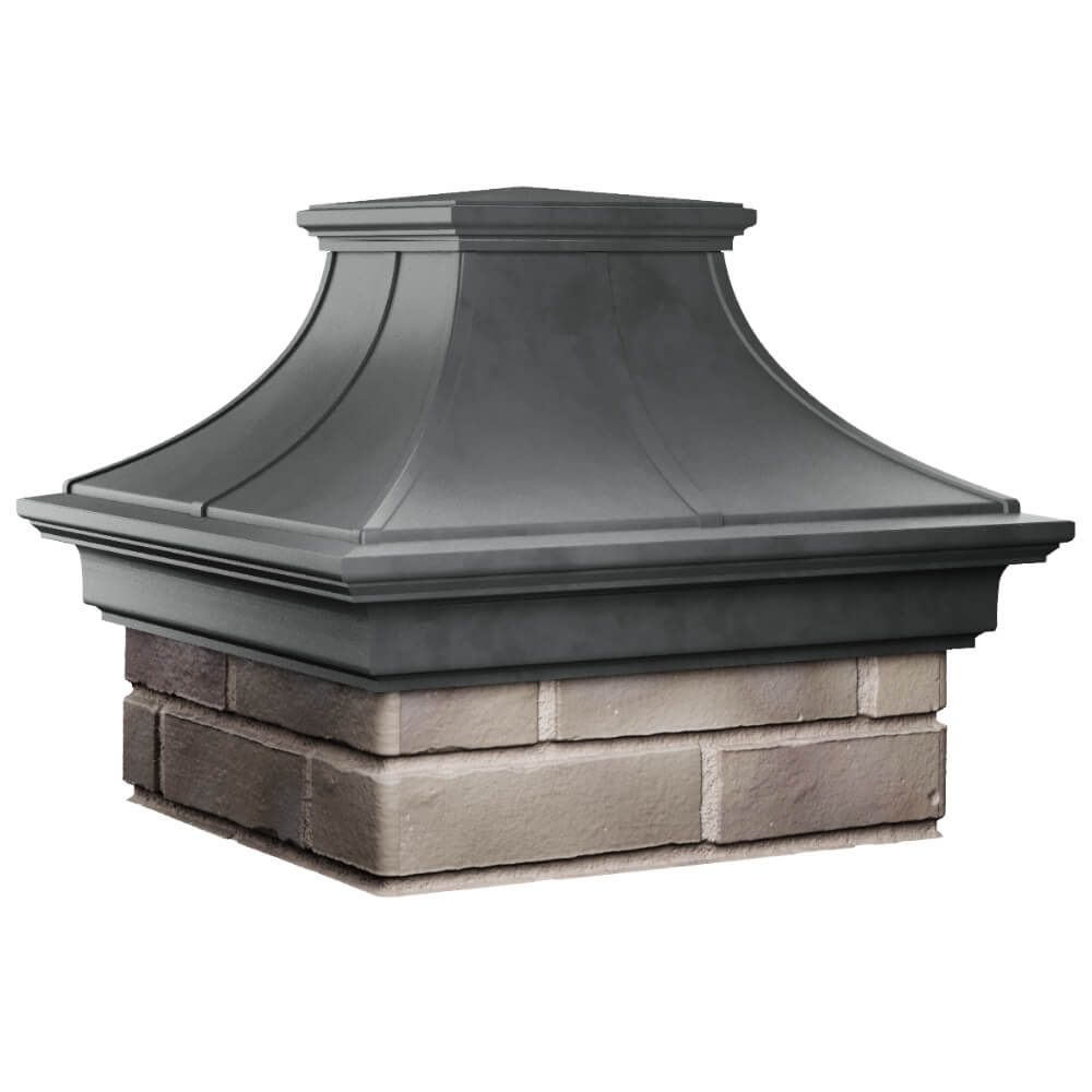 Колпак Zking Монблан Премиум Серый на столб 1.5х1.5 кирпича (385х385мм) в Сургуте фото